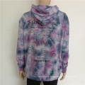 Wholesale 100% Cotton Tie Dyed winter plus size thicken warm sweatshirt pullover casual hoodies